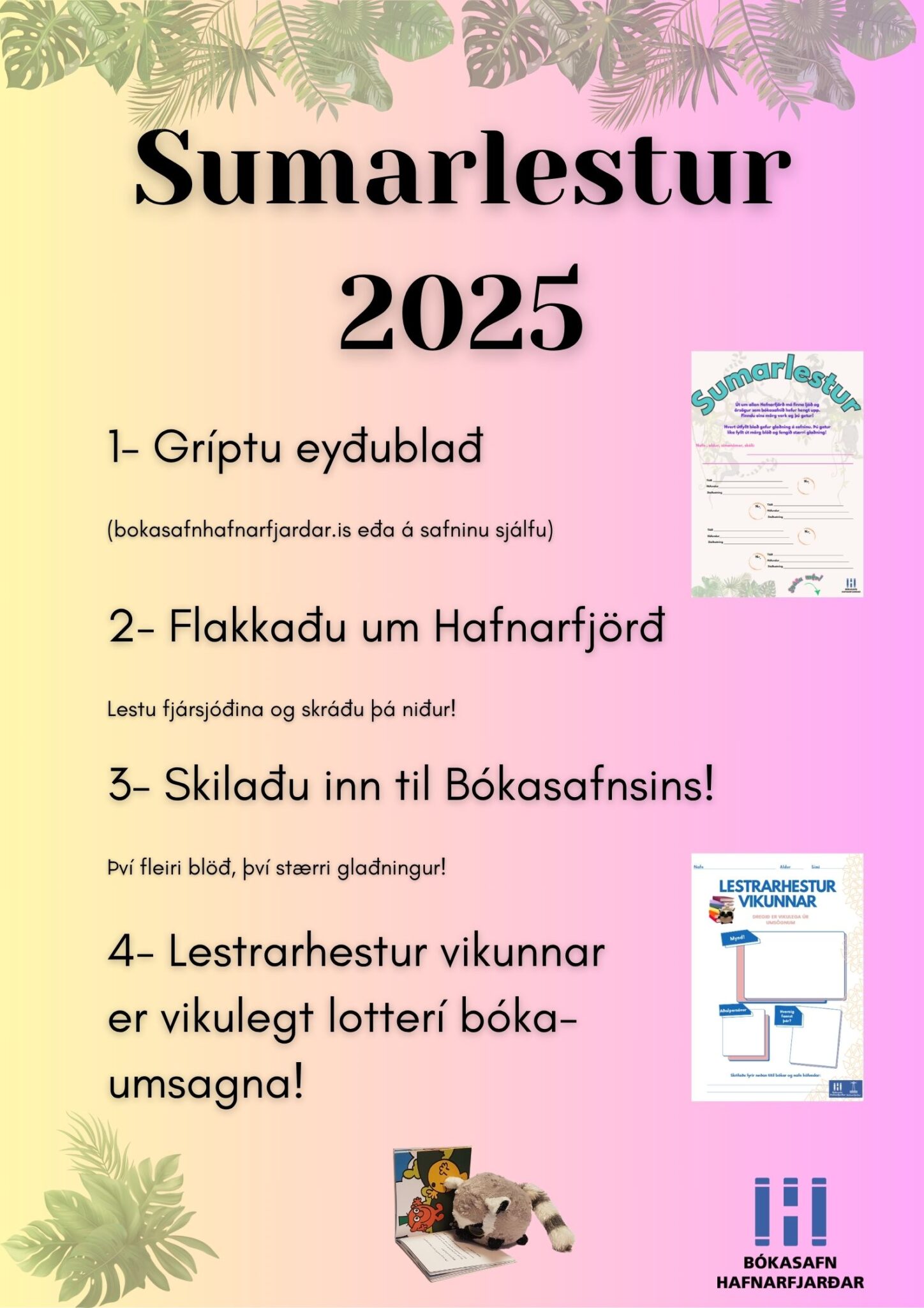 Sumarlestur 2025 - myndrænar leiðbeiningar