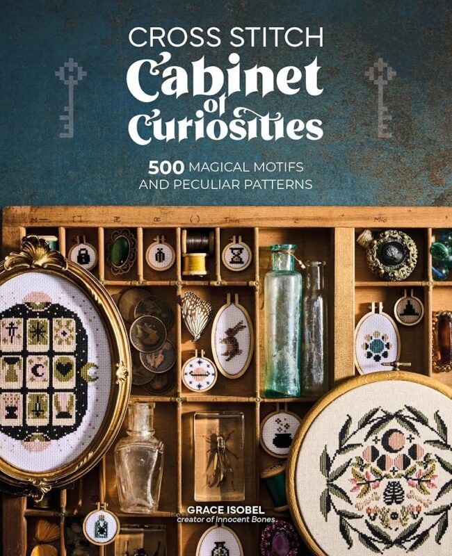 Cross stitch cabinet of curiosities