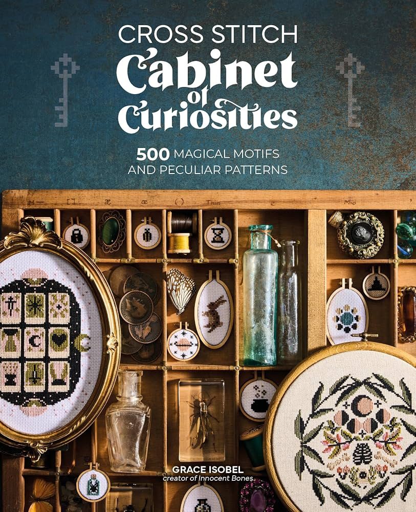 Cross stitch cabinet of curiosities